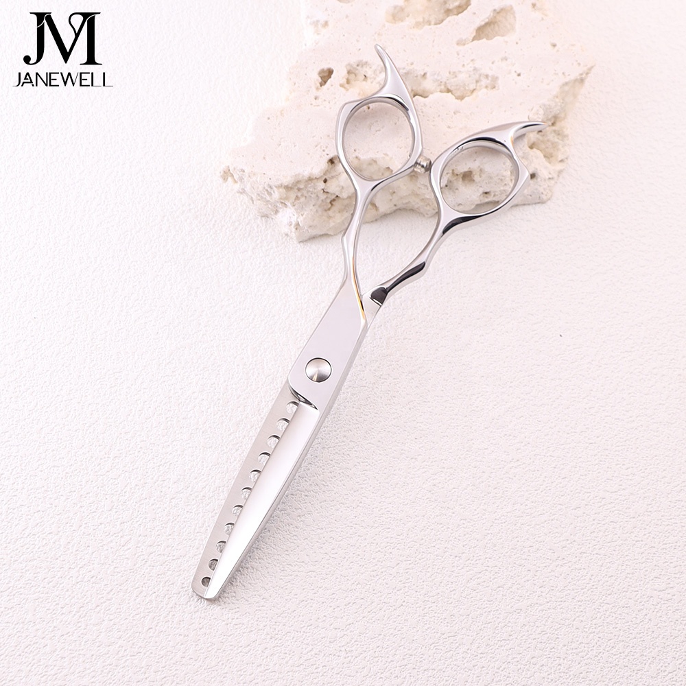 Professional Japanese vg10 Silver 11t thinning shears with hair scissors, 6.011 inch for barbers and salon hairdressing. - thumbnail 6
