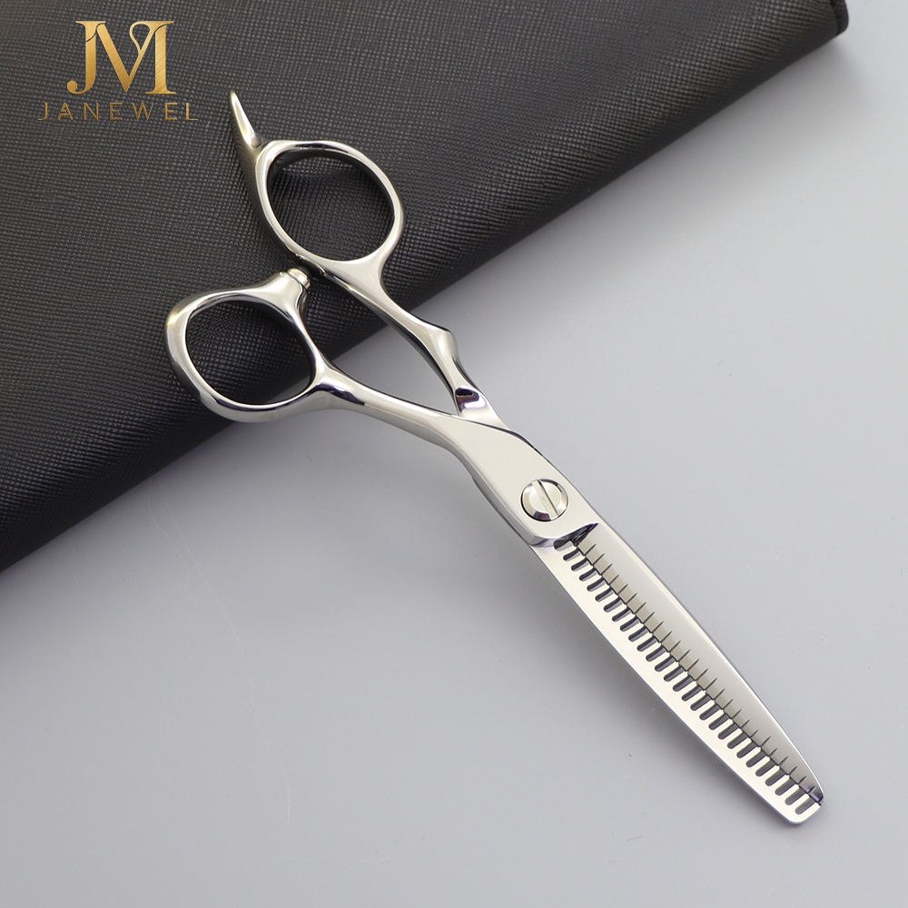 Thinning shears 6 inch VG10 steel with 28 double teeth and no groove blade for controlled thinning and blending. - thumbnail 4