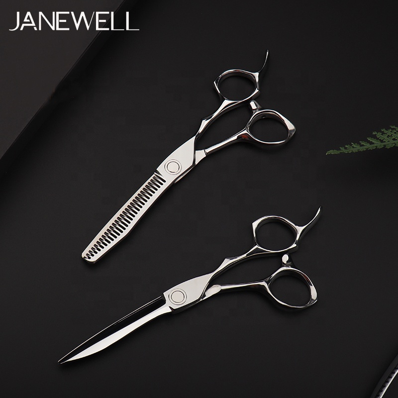 Professional Japanese 440C Silver 30t texturizing shears with hair scissors, 6.03 inch for barbers and salon hairdressing. - thumbnail 4