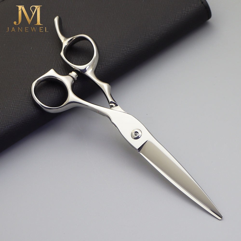 Hair cutting shears 6.2 inch premium VG10 steel 61-62 HRC, CNC mirror polished with anti hair residue design for salon barbers. - thumbnail 3
