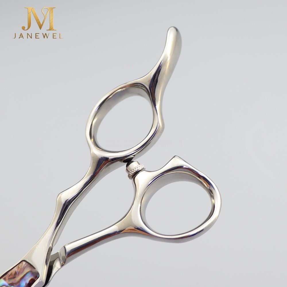 Hair cutting shears 6.2 inch premium VG10 steel 61-62 HRC, CNC mirror polished with anti hair residue design for salon barbers. - thumbnail 6