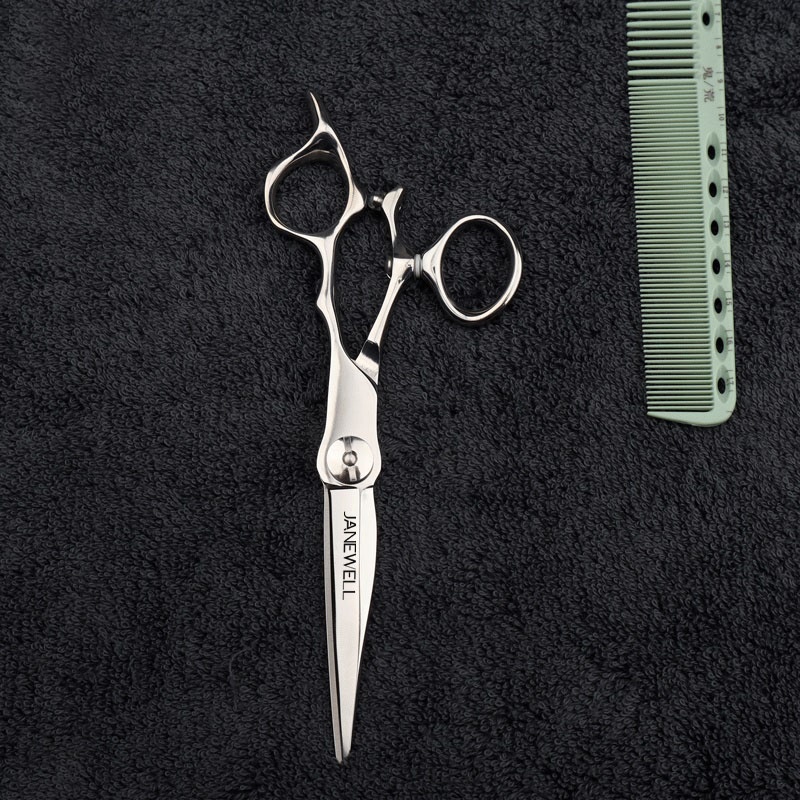 Professional Japanese VG10 Silver 6.3" barber shears with hair scissors, 6.3 inch for barbers and salon hairdressing. - view 1