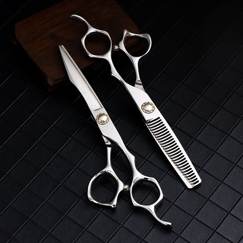 Professional 440C ball bearing cutting shears for 6 inch for barbers and salon hairdressing. - thumbnail 4