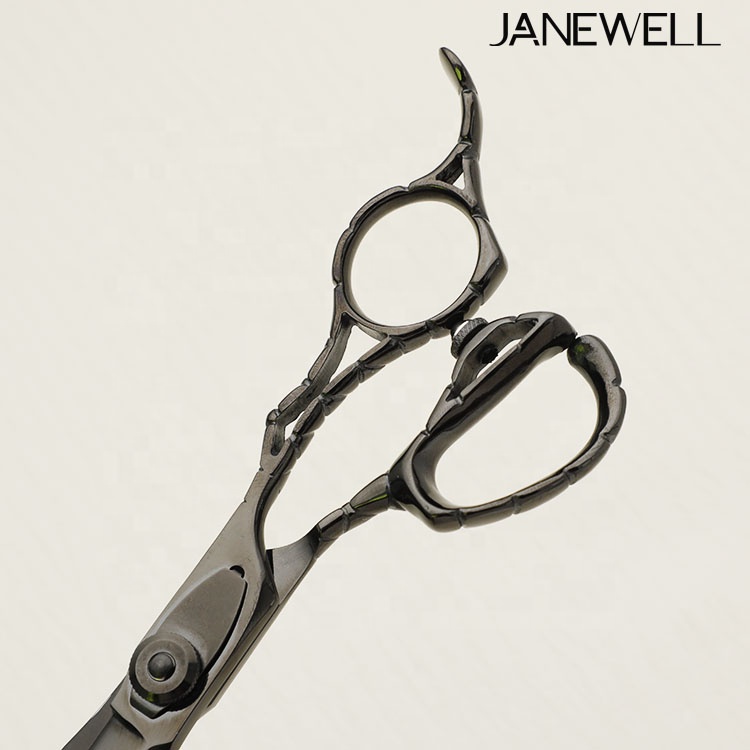 Professional 440C black coated 7 inch barber shears with sharp blade for barbers and salon hairdressing, long hair cutting shears. - thumbnail 5
