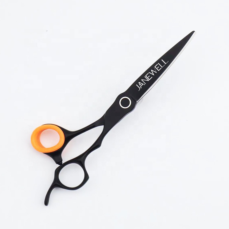 Professional Japanese 440C Black black cutting shears for 6 inch for barbers and salon hairdressing. - thumbnail 2