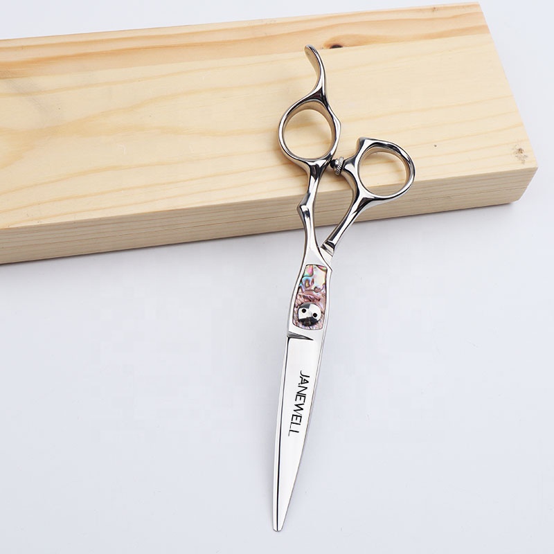 Professional Japanese VG10 Silver cnc barber shears with hair scissors, 6.2 inch for barbers and salon hairdressing. - view 1