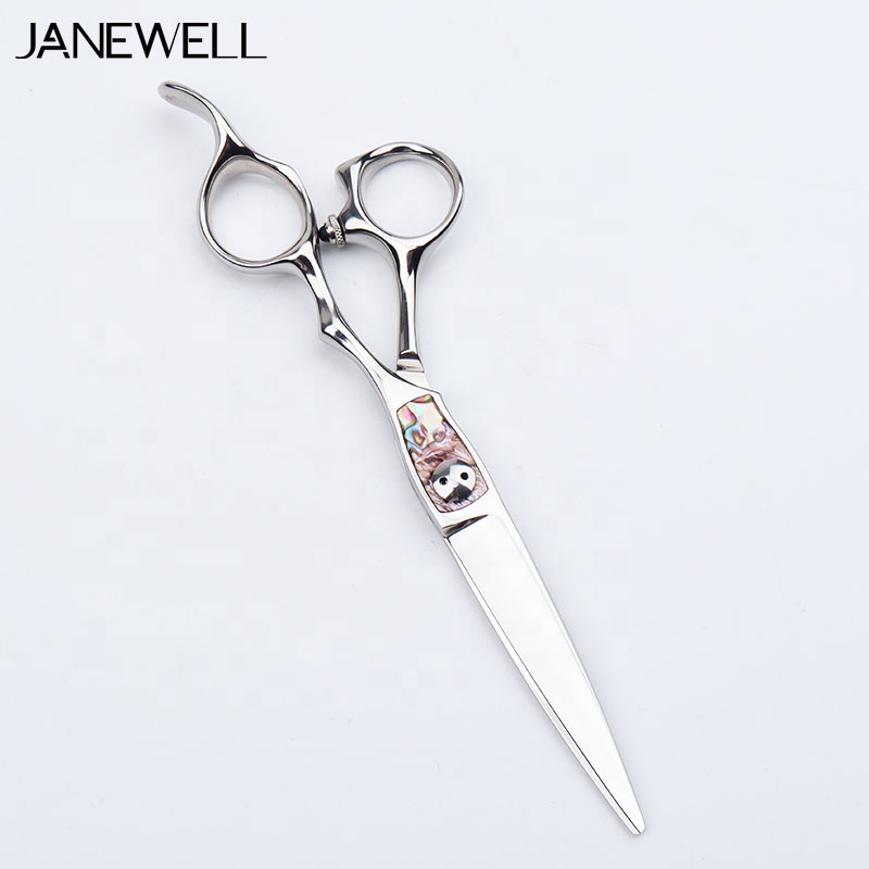 Professional Japanese VG10 Silver cnc barber shears with hair scissors, 6.2 inch for barbers and salon hairdressing. - thumbnail 2