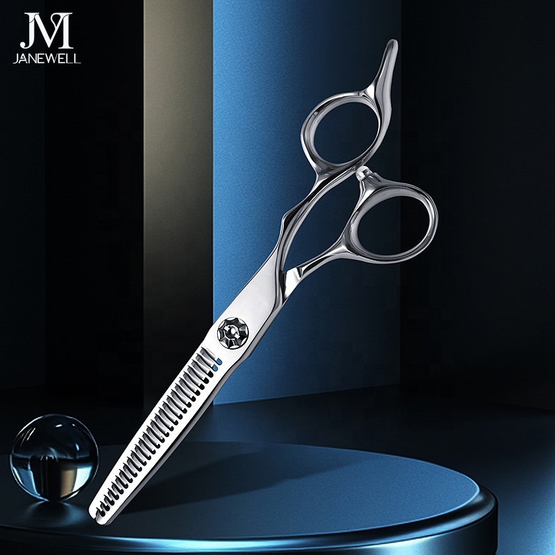 Professional Japanese 440C cnc thinning shears for 6 inch for barbers and salon hairdressing. - thumbnail 2
