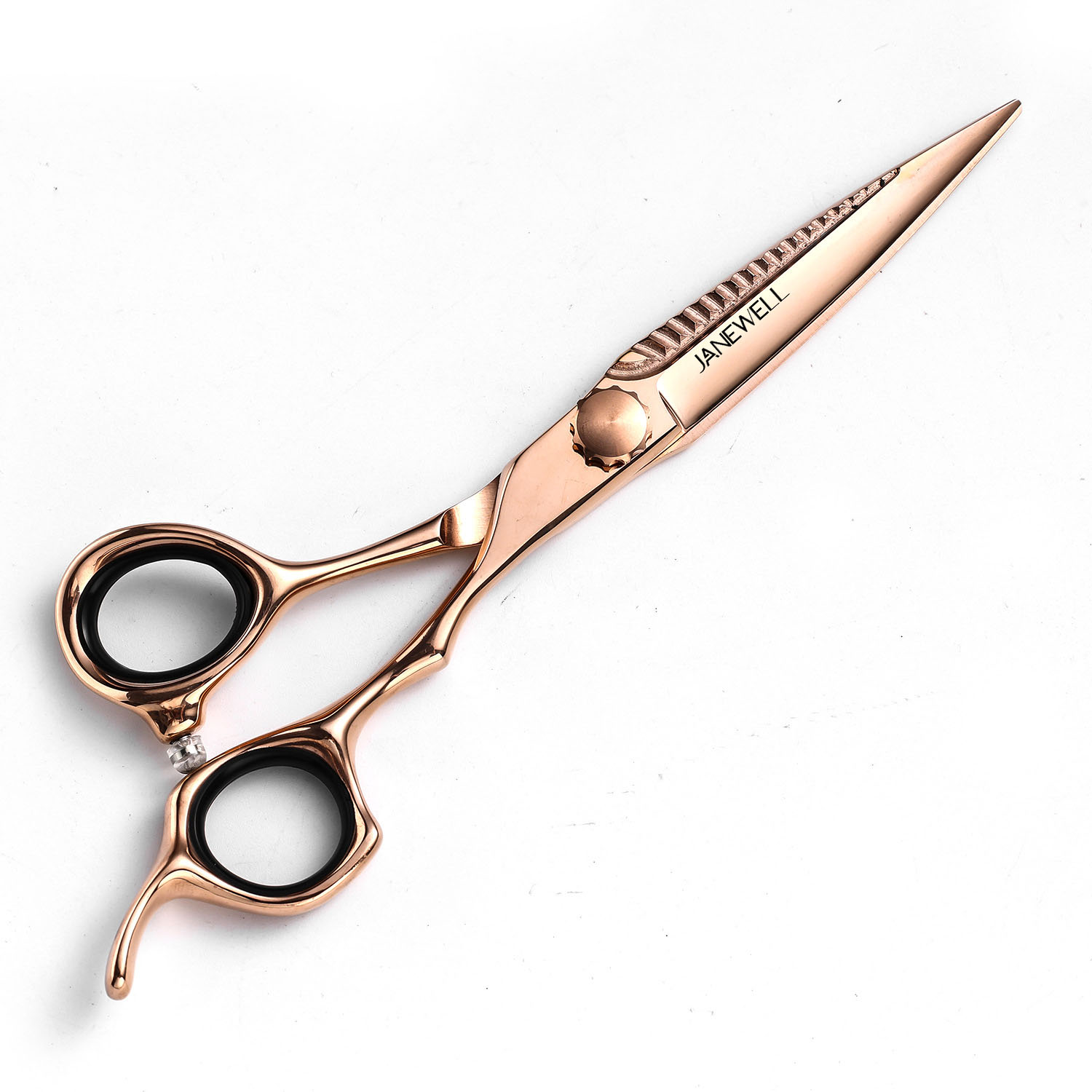 Professional VG10 rose gold fine barber shears with hair scissors, 6 inch for barbers and salon hairdressing. - view 1