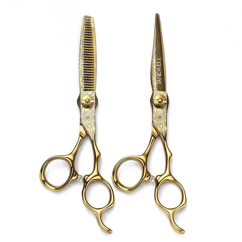 Professional 440C Gold gold cutting shears for 6 inch for barbers and salon hairdressing. - view 1
