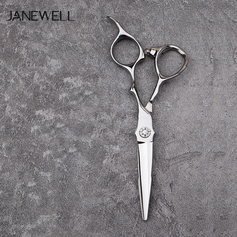 Professional 440C Silver hair cutting shears set with hair scissors, 6 inch for barbers and salon hairdressing. - thumbnail 3