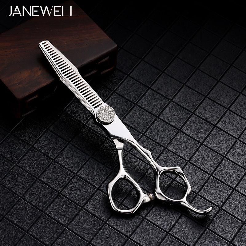 Professional 440C Silver hair cutting shears set with hair scissors, 6 inch for barbers and salon hairdressing. - thumbnail 8
