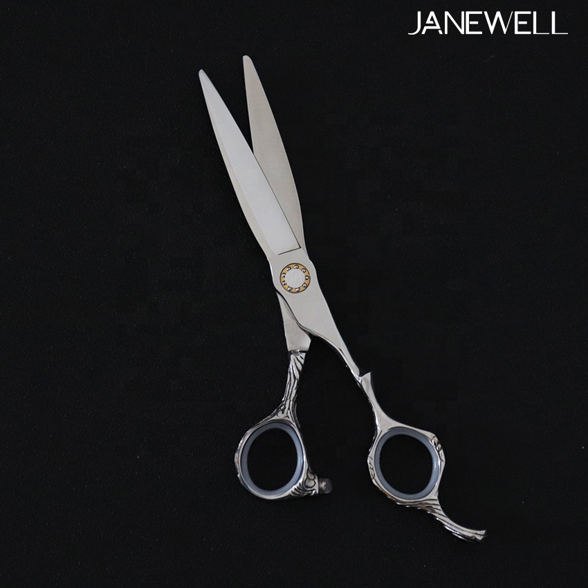 Professional Japanese vg10 Silver hair salon shears h30-625w with hair scissors, 6 inch for barbers and salon hairdressing. - thumbnail 2