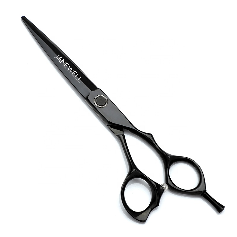 Professional Japanese 440C black hair salon shears for 6 inch for barbers and salon hairdressing. - view 1