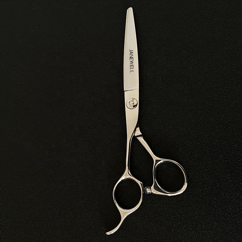 Professional VG10 Japanese steel left-handed cutting shears, 6.0 inch hair shears designed for lefty barbers and salon hairdressing stylists.