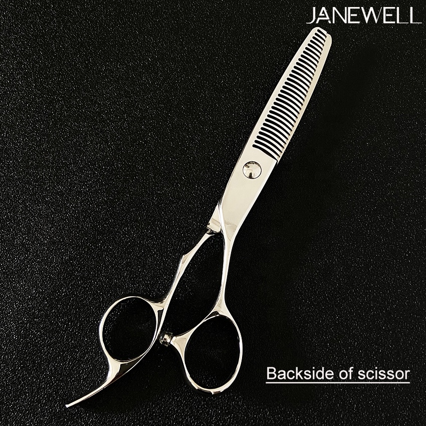 Professional VG10 Japanese steel reversed blade thinning shears with 30 teeth, 6.3 inch texturizing shears for barbers and salon hairdressing blending. - thumbnail 6