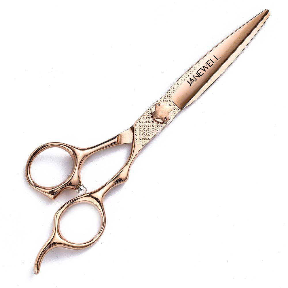 Professional 440C Rose gold rose gold barber shears with hair scissors, 6 inch for barbers and salon hairdressing. - thumbnail 2