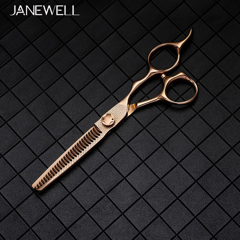 Professional 440C Rose gold rose gold barber shears with hair scissors, 6 inch for barbers and salon hairdressing. - thumbnail 3
