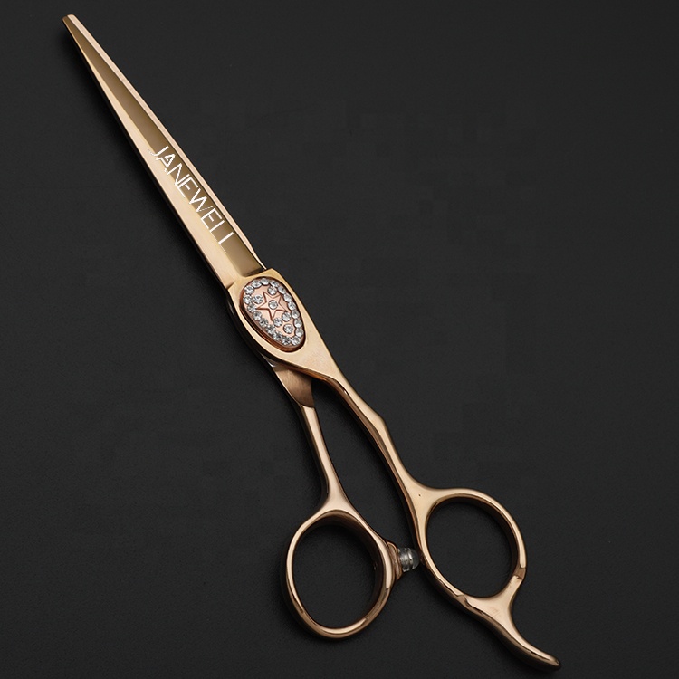 Professional 440C Rose Gold rose gold professional shears with hair scissors, 6 inch for barbers and salon hairdressing. - view 1