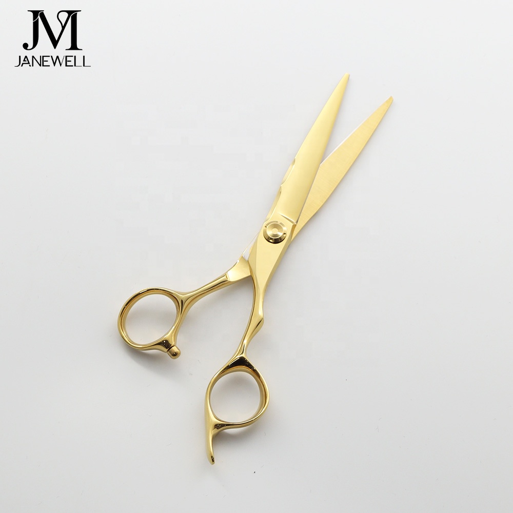Professional VG10 Japanese steel gold coated sharp barber shears, 6.0 inch hair shears with cutting performance for barbers and salon hairdressing. - thumbnail 2