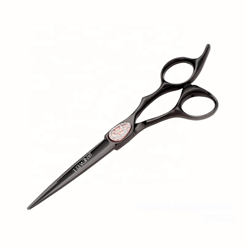 Professional Japanese VG10 black skull barber shears for 6 inch for barbers and salon hairdressing. - view 1