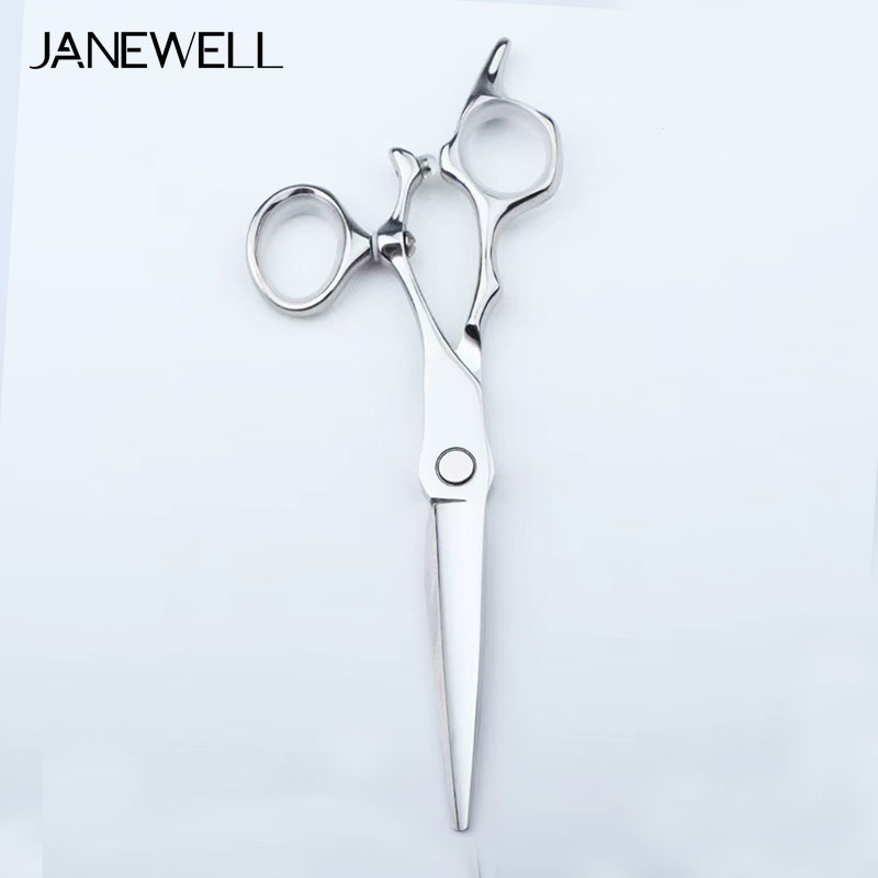 Professional Japanese VG10 Silver swivel thumb hair salon shears with hair scissors, 6 inch for barbers and salon hairdressing. - thumbnail 2