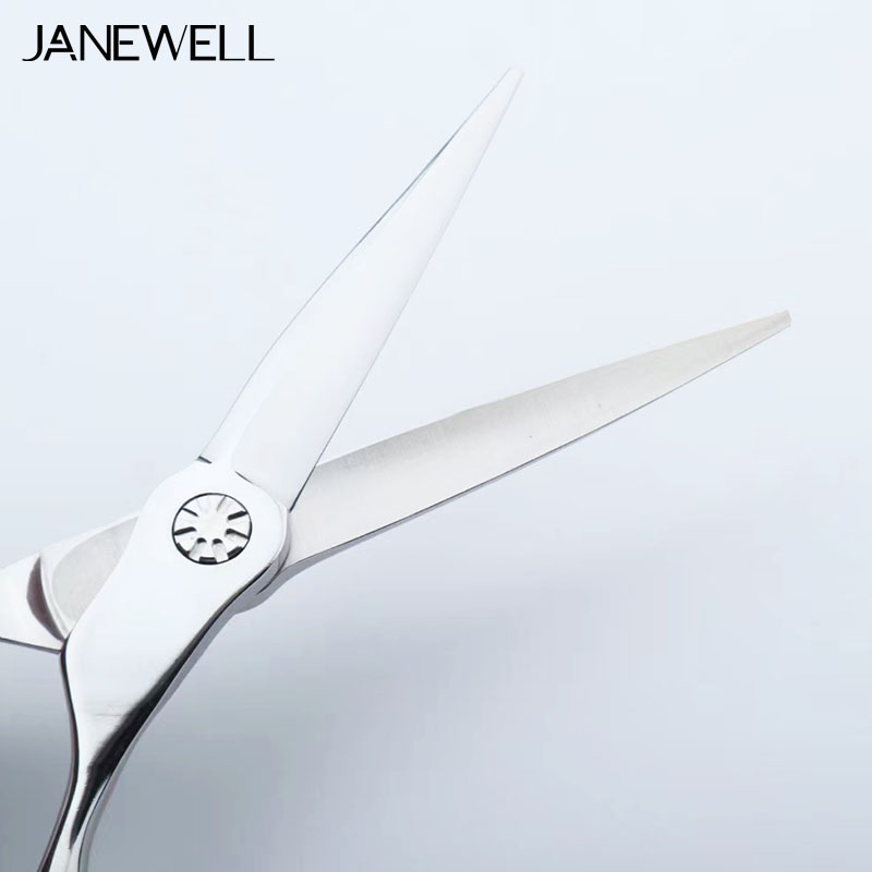 Professional Japanese VG10 Silver swivel thumb hair salon shears with hair scissors, 6 inch for barbers and salon hairdressing. - thumbnail 3