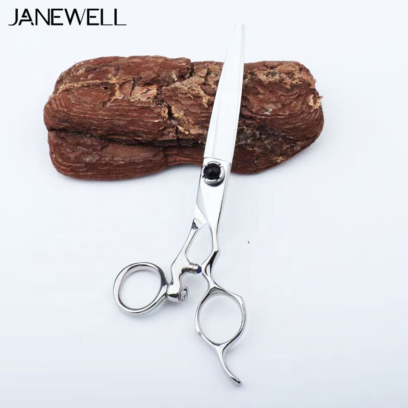 Professional Japanese VG10 Silver swivel thumb vg10 barber shears with hair scissors, 6 inch for barbers and salon hairdressing. - thumbnail 2