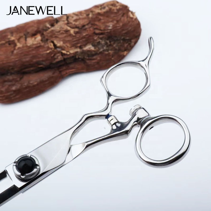 Professional Japanese VG10 Silver swivel thumb vg10 barber shears with hair scissors, 6 inch for barbers and salon hairdressing. - thumbnail 6
