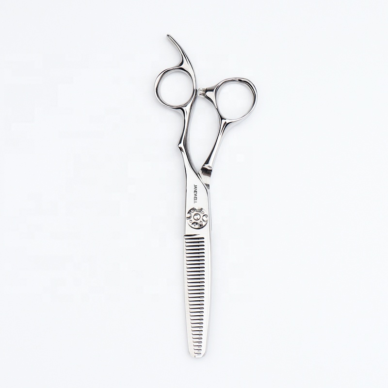 Professional 440C Silver thinning shears lb-60 with hair scissors, 6 inch for barbers and salon hairdressing. - thumbnail 11