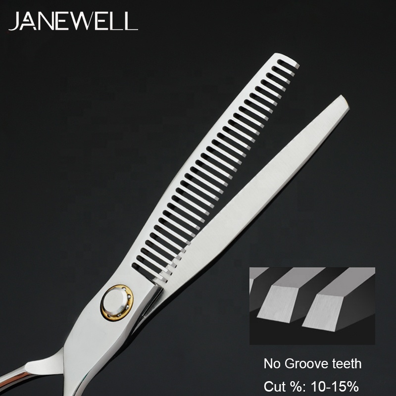Professional 440C Silver thinning shears lb-60 with hair scissors, 6 inch for barbers and salon hairdressing. - thumbnail 7