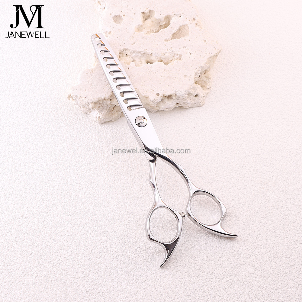 Professional Japanese 440C Silver thinning shears with hair scissors, 6 inch for barbers and salon hairdressing. - thumbnail 11