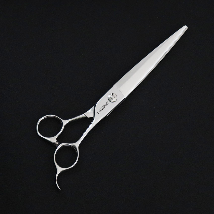 Professional VG10 Japanese steel 7 inch cutting shears, long hair shears for barbers and salon hairdressing with silver finish. - thumbnail 2