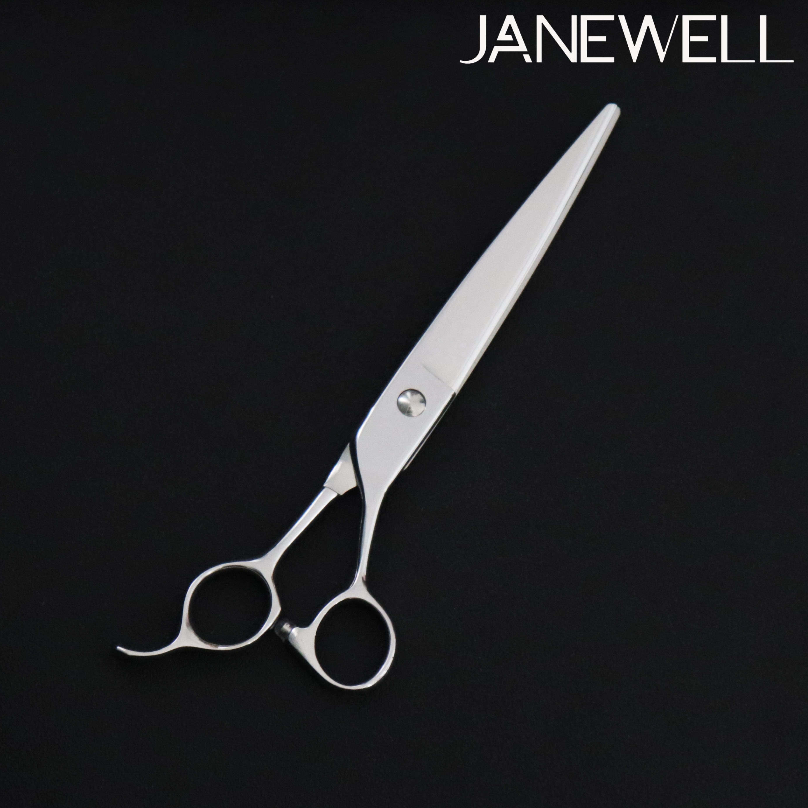 Professional VG10 Japanese steel 7 inch cutting shears, long hair shears for barbers and salon hairdressing with silver finish. - thumbnail 3