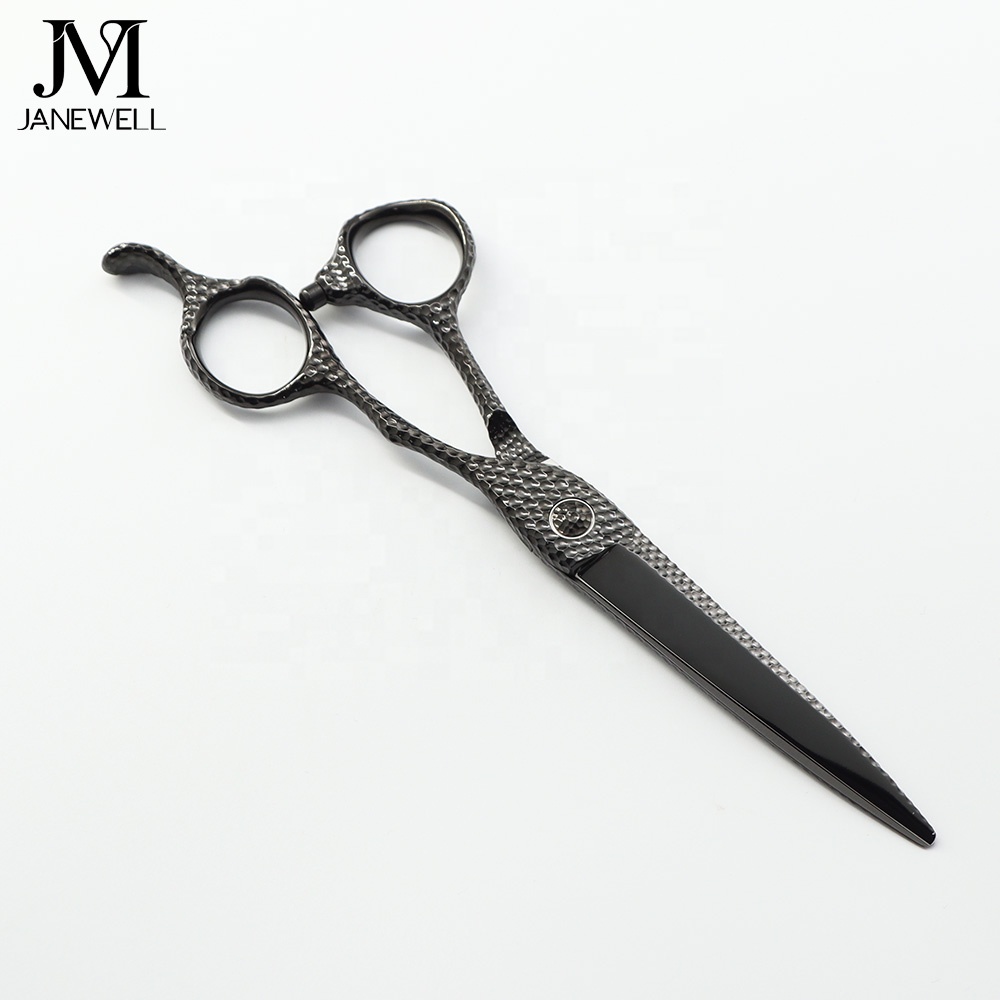 Professional VG10 Japanese steel black coated barber shears with sharp blade, 6.0 inch hair shears for barbers and salon hairdressing. - thumbnail 4