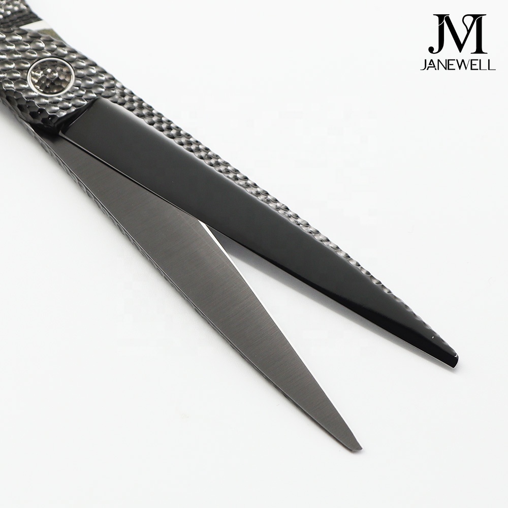 Professional VG10 Japanese steel black coated barber shears with sharp blade, 6.0 inch hair shears for barbers and salon hairdressing. - thumbnail 5