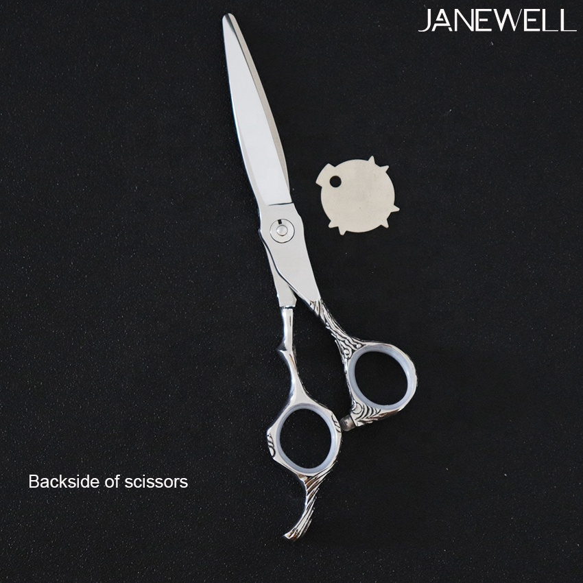 Professional VG10 Japanese steel silver cutting shears, 5.5-7 inch multi-size hair shears for barbers and professional salon hairdressing. - thumbnail 3