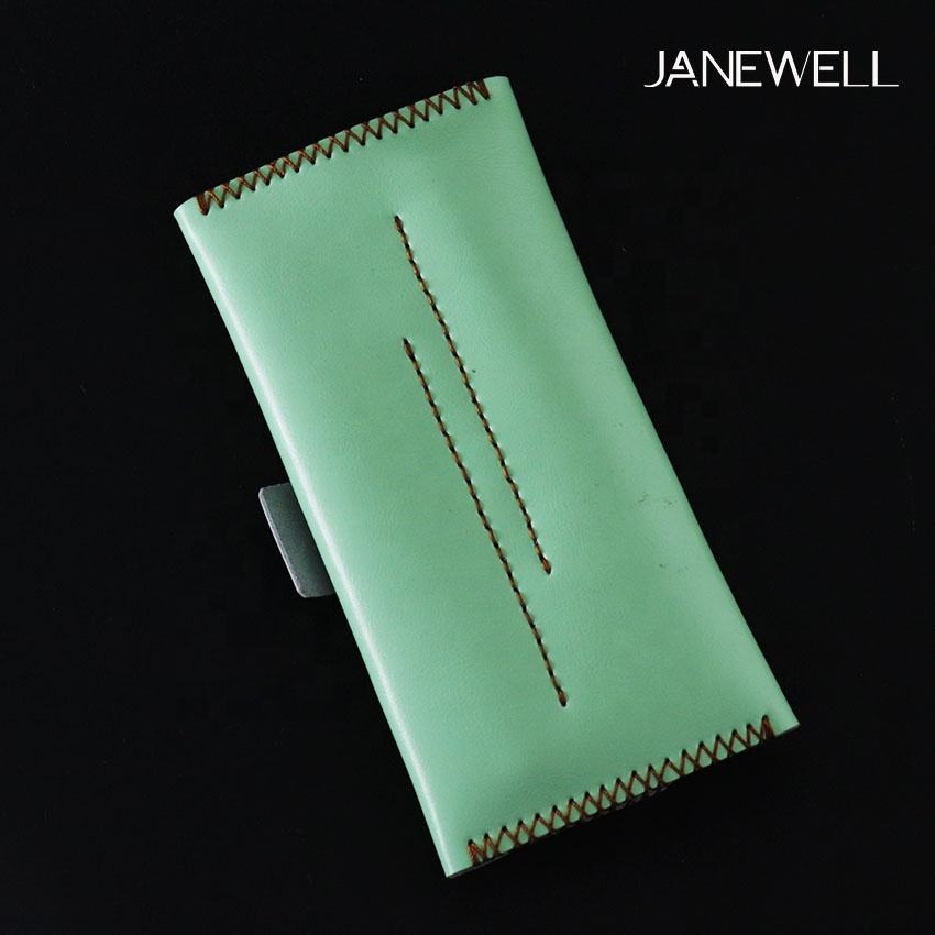Real leather case holding 3 pieces of hair scissors. Professional quality shears organizer for barbers, hairdressers and salon stylists. - thumbnail 3