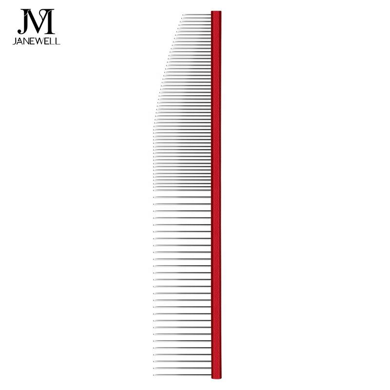 Professional moon shape stainless steel pet comb for dog and cat grooming, 19cm ergonomic dog metle comb for efficient hair detangling and deshedding. - thumbnail 5