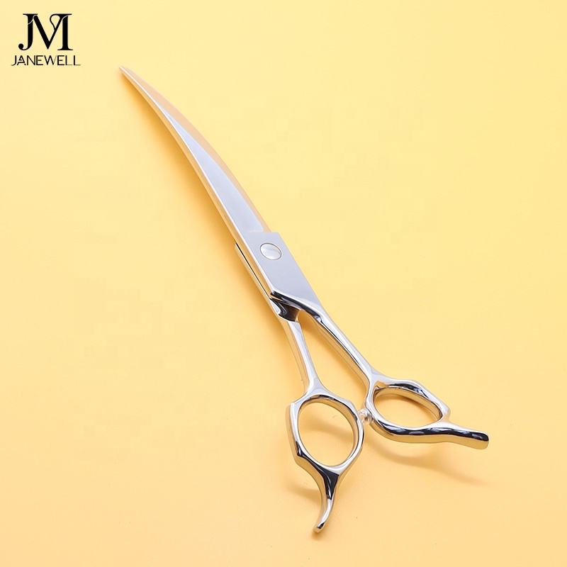Professional 440C curved thinning grooming sheers for dog pet grooming 32 teeth, 7.0 inch. serrated pet grooming shears for professional groomers. - thumbnail 4