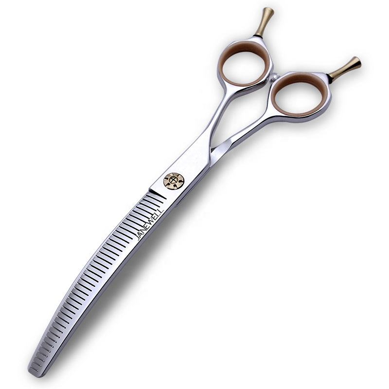 Professional 440C curved thinning grooming shars for dog pet grooming 35 teeth, 7.0 inch. pet grooming shears for professional groomers. - thumbnail 4