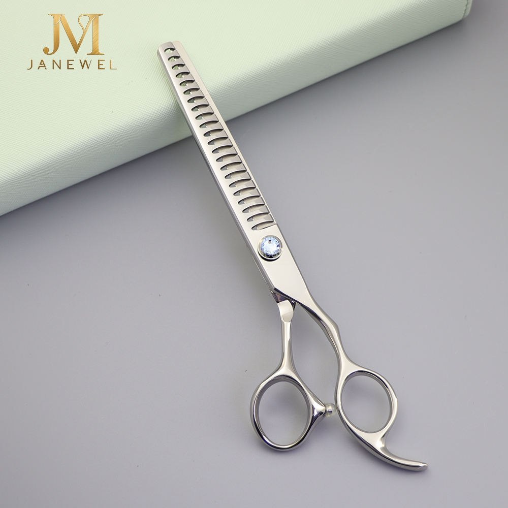 Dog grooming shears set 7 inch 440C steel, three-piece straight, nail and fishbone shears for pet grooming. - thumbnail 4