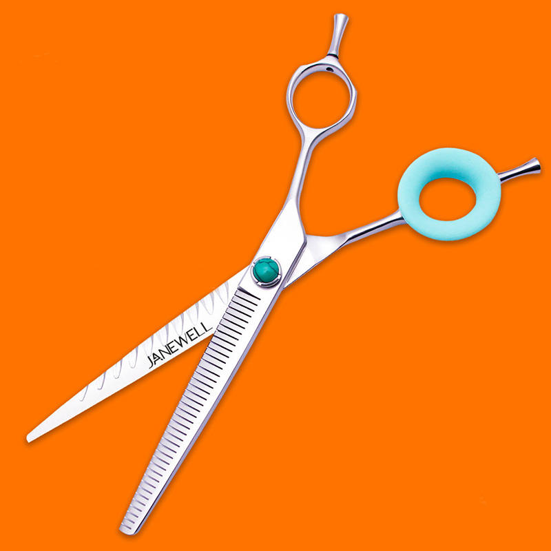 Professional 440C deep blue curved grooming scissors for dog pet grooming, 6.5 inch. pet grooming shears for professional groomers. - thumbnail 17