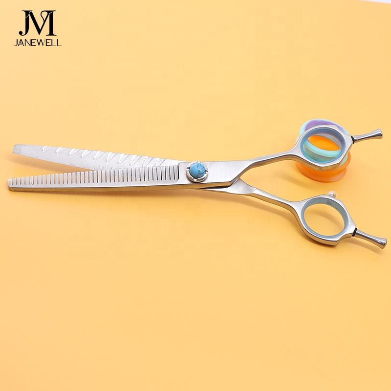 Professional 440C deep blue curved grooming scissors for dog pet grooming, 6.5 inch. pet grooming shears for professional groomers. - thumbnail 18