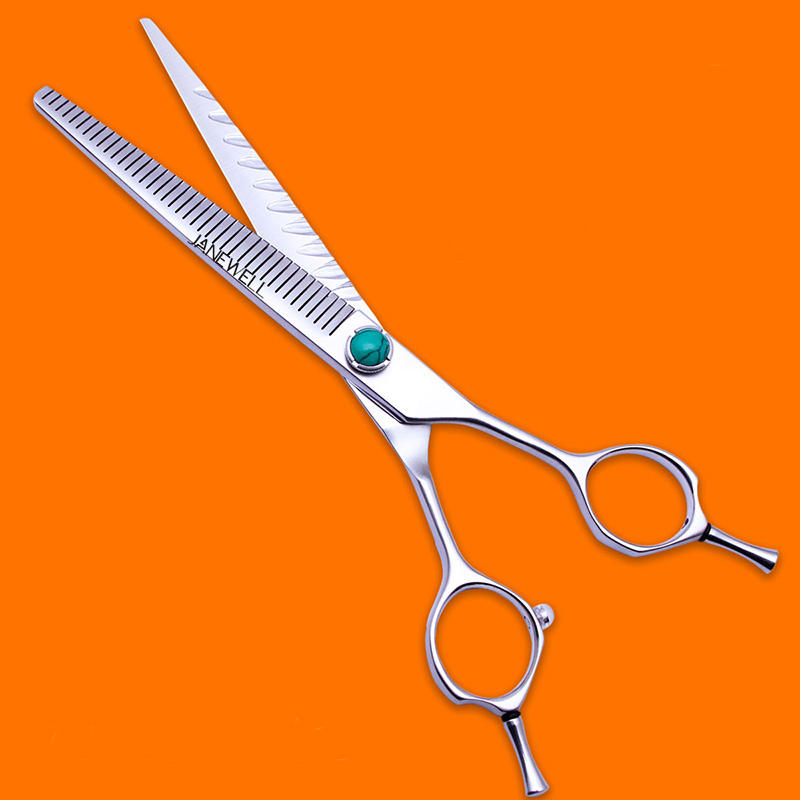 Professional 440C deep blue curved grooming scissors for dog pet grooming, 6.5 inch. pet grooming shears for professional groomers. - thumbnail 2