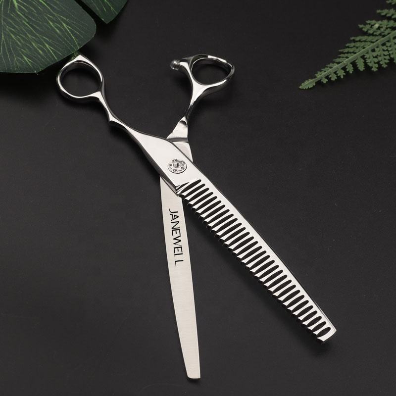 Professional 440C deep blue curved grooming scissors for dog pet grooming, 6.5 inch. pet grooming shears for professional groomers. - thumbnail 23