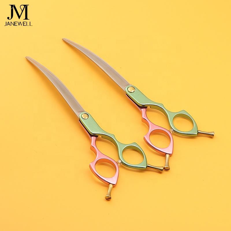 Professional 440C deep blue curved grooming scissors for dog pet grooming, 6.5 inch. pet grooming shears for professional groomers. - thumbnail 42