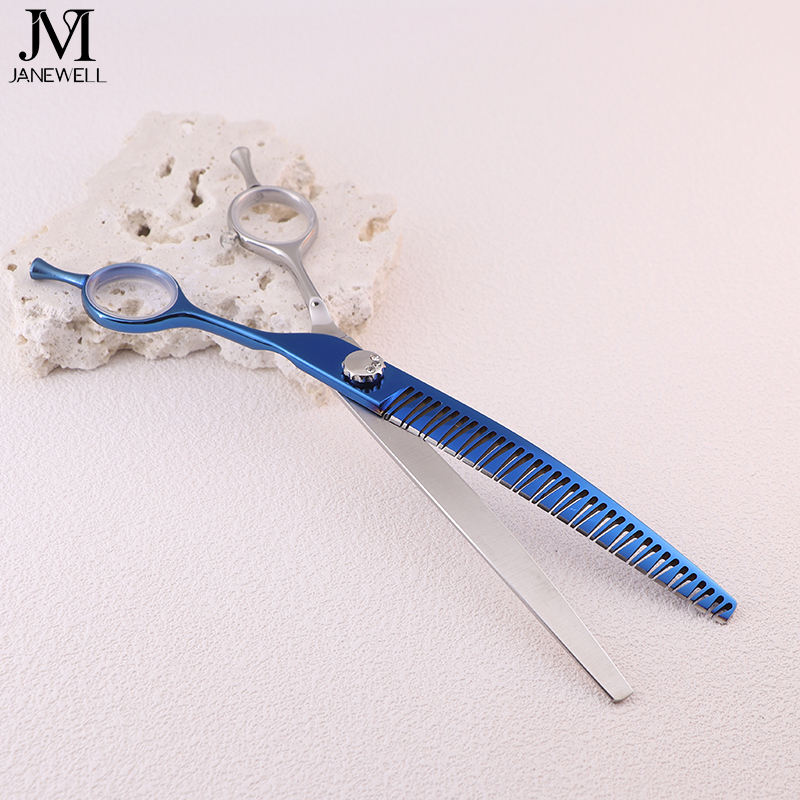 Professional 440C deep blue curved grooming scissors for dog pet grooming, 6.5 inch. pet grooming shears for professional groomers. - thumbnail 56