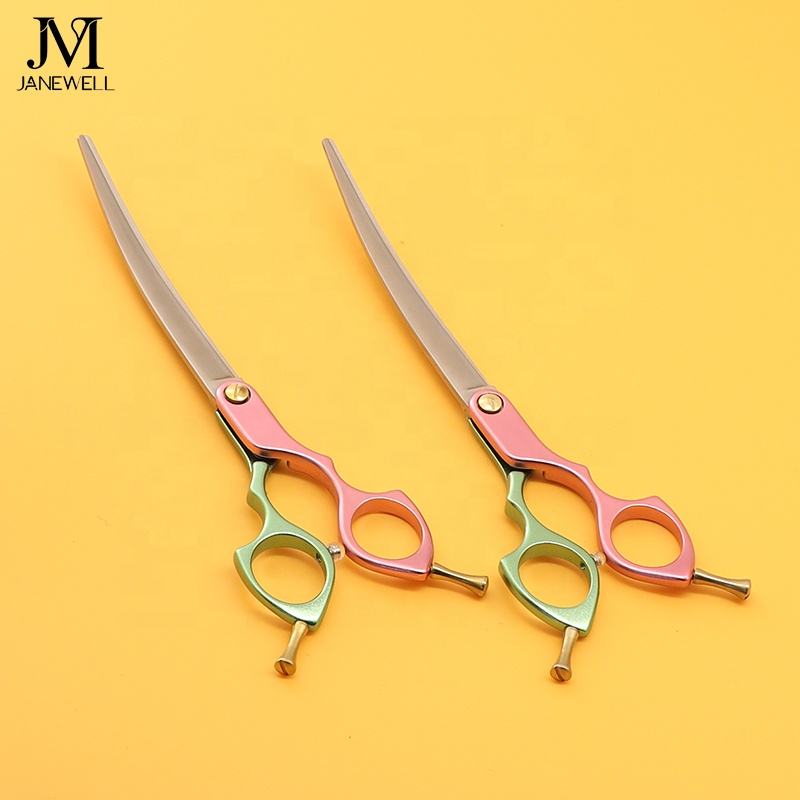 Professional 440C deep blue curved grooming scissors for dog pet grooming, 6.5 inch. pet grooming shears for professional groomers. - thumbnail 57