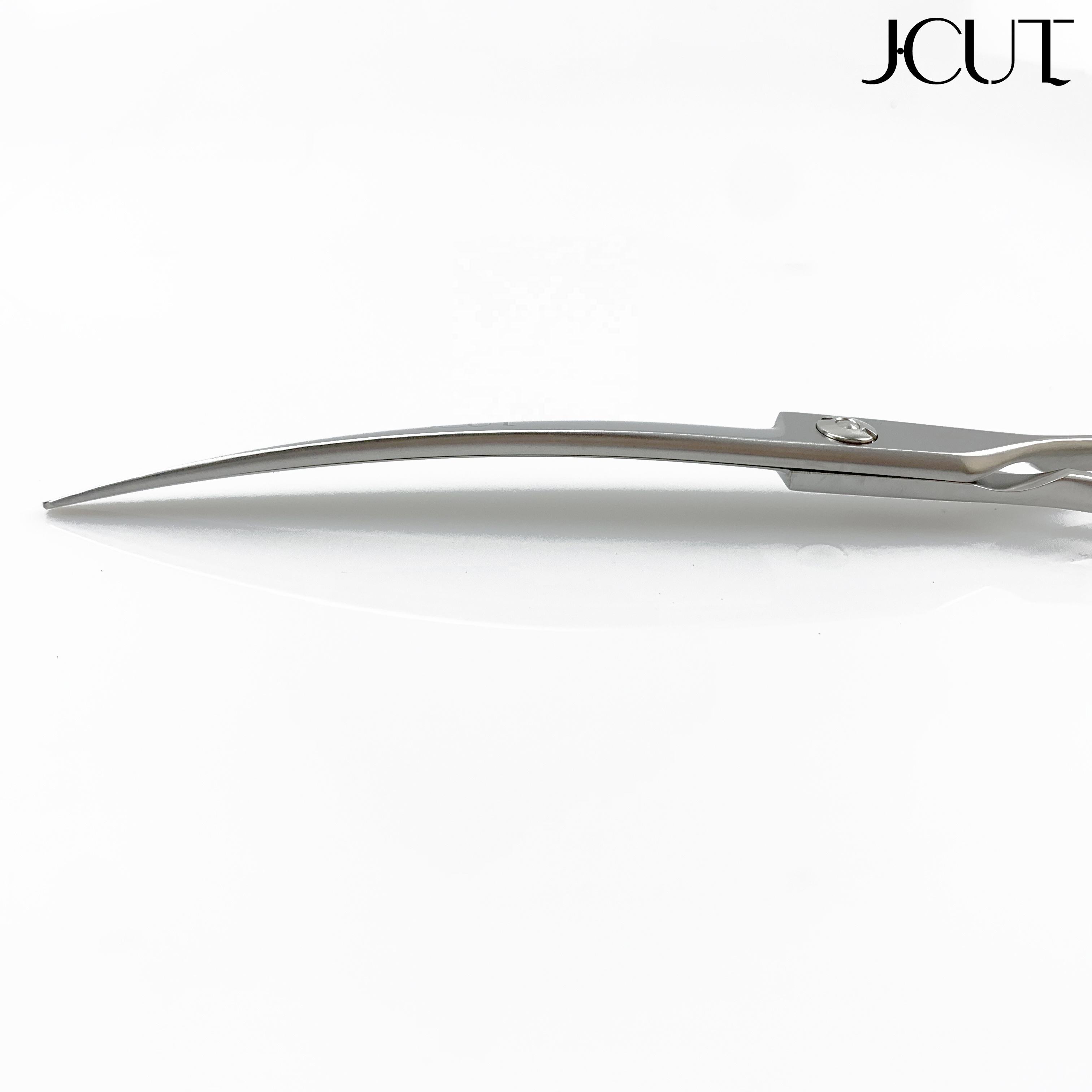 Professional 440C curved grooming scissors with blunt tip for safe dog trimming, 7.5 inch lightweight grooming sheers for pet salon use. - thumbnail 4